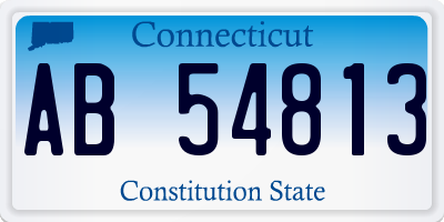 CT license plate AB54813