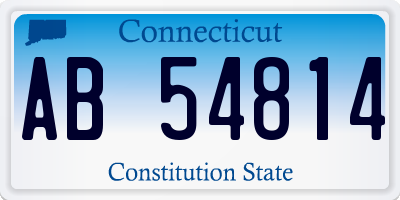 CT license plate AB54814