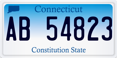 CT license plate AB54823