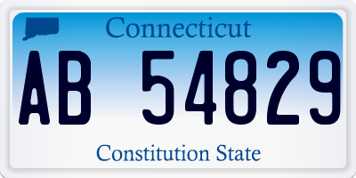 CT license plate AB54829