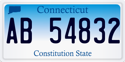 CT license plate AB54832