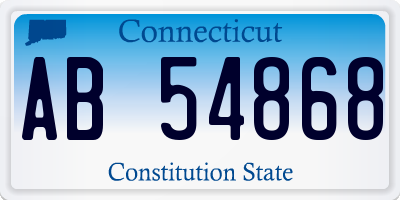 CT license plate AB54868