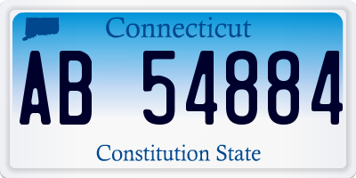 CT license plate AB54884