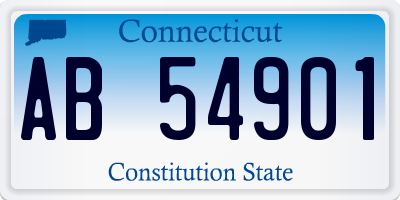 CT license plate AB54901