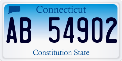 CT license plate AB54902