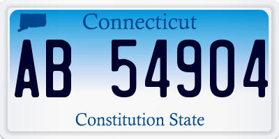 CT license plate AB54904
