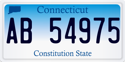 CT license plate AB54975