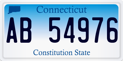 CT license plate AB54976