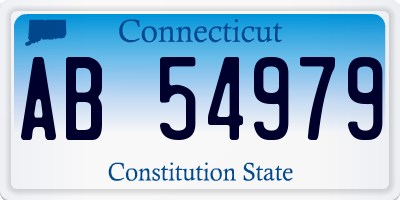 CT license plate AB54979