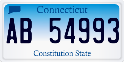CT license plate AB54993
