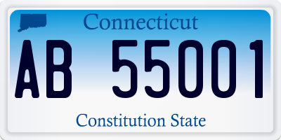 CT license plate AB55001