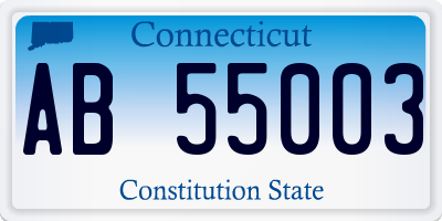 CT license plate AB55003