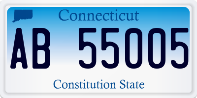 CT license plate AB55005