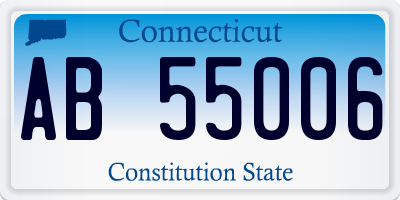 CT license plate AB55006