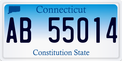 CT license plate AB55014