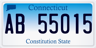 CT license plate AB55015