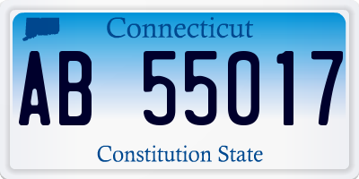 CT license plate AB55017