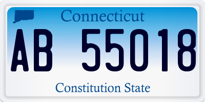 CT license plate AB55018