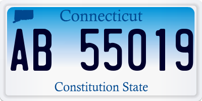 CT license plate AB55019