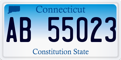 CT license plate AB55023