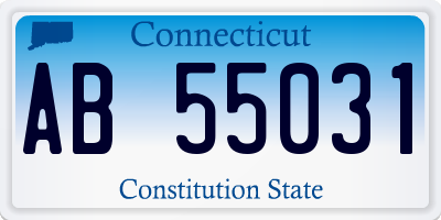 CT license plate AB55031