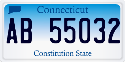 CT license plate AB55032