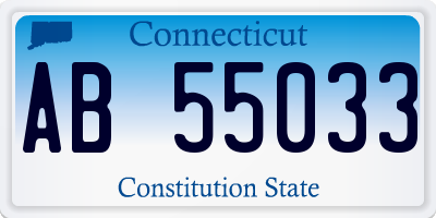 CT license plate AB55033