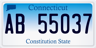 CT license plate AB55037