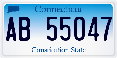 CT license plate AB55047