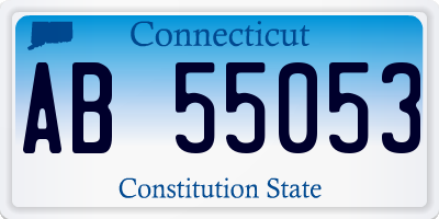 CT license plate AB55053