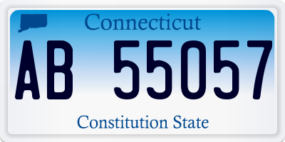 CT license plate AB55057
