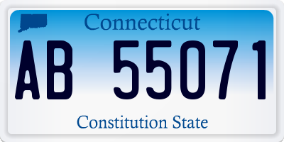 CT license plate AB55071