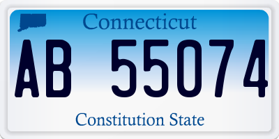 CT license plate AB55074