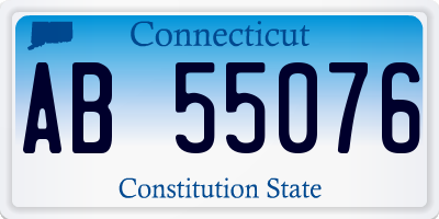 CT license plate AB55076