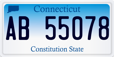 CT license plate AB55078