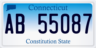 CT license plate AB55087