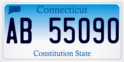 CT license plate AB55090