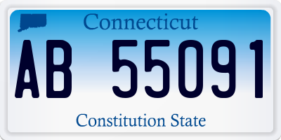 CT license plate AB55091