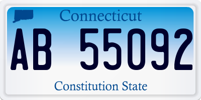 CT license plate AB55092