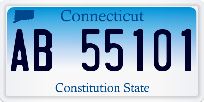 CT license plate AB55101