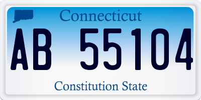 CT license plate AB55104