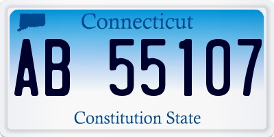CT license plate AB55107