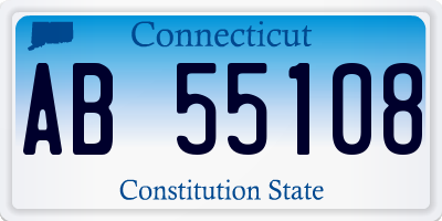 CT license plate AB55108