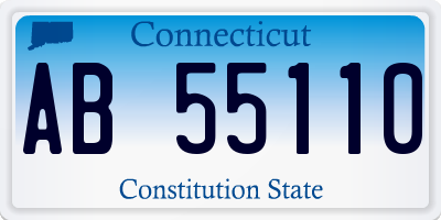 CT license plate AB55110