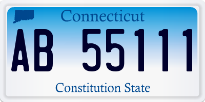 CT license plate AB55111