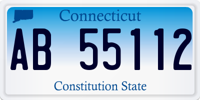 CT license plate AB55112