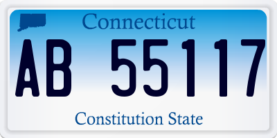 CT license plate AB55117