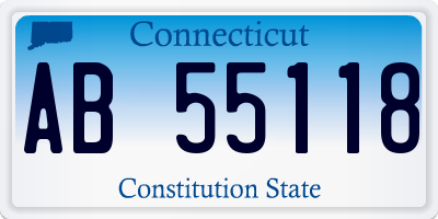 CT license plate AB55118