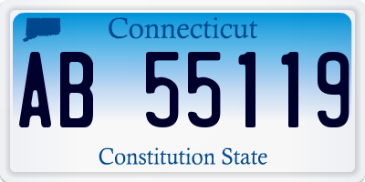CT license plate AB55119