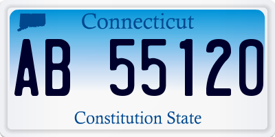 CT license plate AB55120